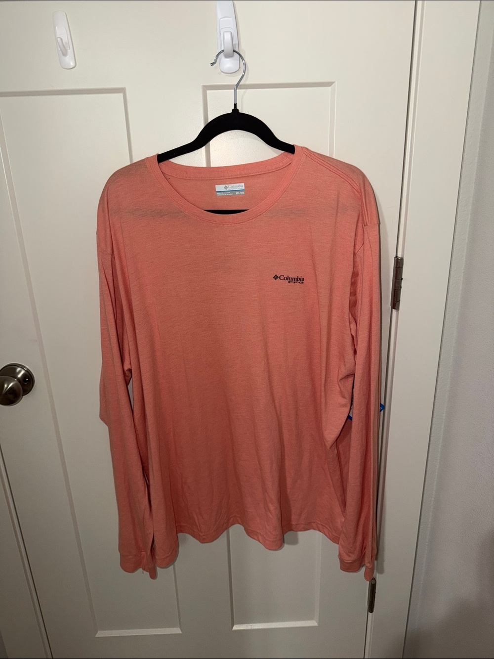 NWT Columbia Men's Long Sleeve Tech TShirt - Coral Peach